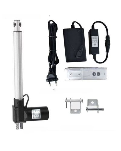 BEMUTATÓ DARAB! Tolómotor 450 mm löket 20 mm/s 1500N 12V ablaknyitó pozicionáló motor Lineáris aktuátor emelő szerkezet tolattyú