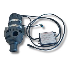  SÉRÜLT KÁBEL! 12V 80W 5300 l/h keringető szivattyú sebesség szabályozóval, pumpa IP68-vízmentes bilincses 38mm csatlakozású szolár rendszerhez is 120 °C kenőszivattyú keringető hűtőszivattyú 