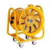  SZÁLLÍTÁS SÉRÜLT! Ipari építkezési ventilátor 4240 CFM légszállítással – 1100 W AC motor, 2850 ford./perc, IP44 védettség, 5 m kábellel, 79 dB zajszint, robusztus acélházas kivitel 
