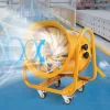  SZÁLLÍTÁS SÉRÜLT! Ipari építkezési ventilátor 4240 CFM légszállítással – 1100 W AC motor, 2850 ford./perc, IP44 védettség, 5 m kábellel, 79 dB zajszint, robusztus acélházas kivitel 