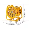  SZÁLLÍTÁS SÉRÜLT! Ipari építkezési ventilátor 4240 CFM légszállítással – 1100 W AC motor, 2850 ford./perc, IP44 védettség, 5 m kábellel, 79 dB zajszint, robusztus acélházas kivitel 