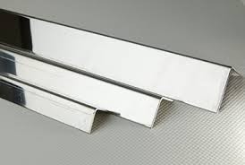 AV L profil polírozott inox hatású eloxált alumínium sarokprofil 30x30x2000 mm sarokvédő sarokléc élvédő szögprofil