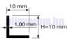 AV Szögprofil eloxált alumínium L profil élvédő sarokprofil 10x10x2000 mm sarokvédő élvédő sarokléc