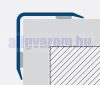 AV Alumínium élvédő sarokprofil eloxált matt 10x20x2000 mm hosszú sarokvédő élvédő sarokléc
