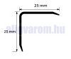 AV Alumínium élvédő sarokprofil ezüst eloxált matt öntapadós 25x25x3000 mm hosszú sarokvédő sarokléc 3 méter 300 cm