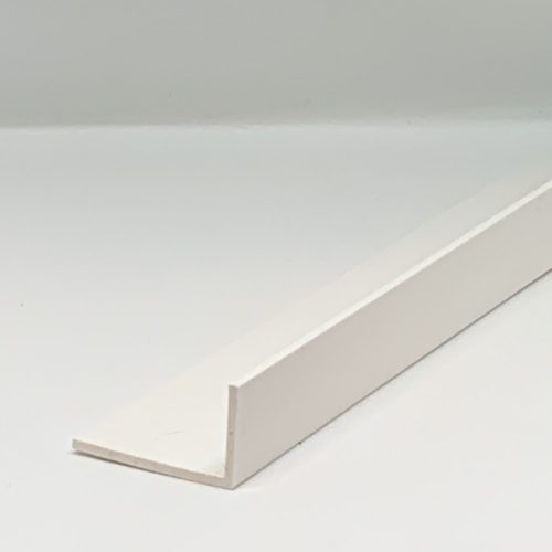 OX Fehér L profil Műanyag sarokprofil 25x15x2500 mm Sarokléc élvédő szögprofil