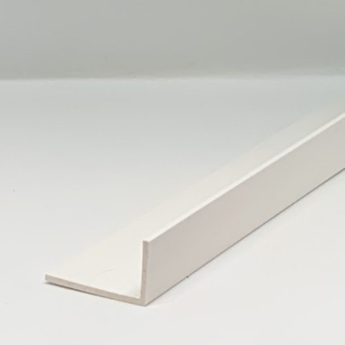 OX Fehér L profil Műanyag sarokprofil 45x20x2500 mm Sarokléc élvédő  szögprofil