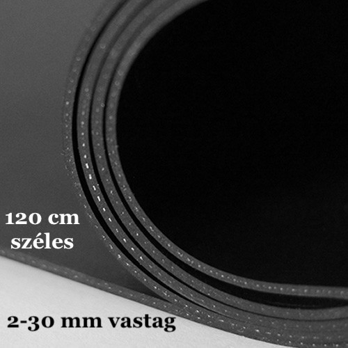 SBR 6x1200 mm szövetbetétes sima gumiszőnyeg 6 mm vastag 1200 mm széles szövetbetétes tekercs