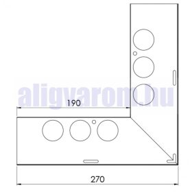   OX Stone teraszszegély Külső sarok Plussz takarólemezzel kiegészíthető kőszőnyeg vízvető profil élvédő ezüst eloxált alumínium