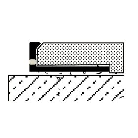   OX Stone L Kőszőnyeg záró profil  Rozsdamentes inox 10-15 mm magas kavicsszőnyeg élvédő