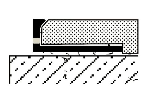 OX Stone L Kőszőnyeg záró profil  Rozsdamentes inox 10-15 mm magas kavicsszőnyeg élvédő