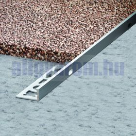   OX Stone L Kőszőnyeg záró profil  Rozsdamentes inox 10-15 mm magas kavicsszőnyeg élvédő