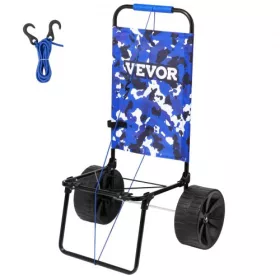   Összecsukható acél strandkocsi 31 kg teherbírással – 38 × 38,6 cm-es rakfelület, 25,4 cm-es tömör műanyag kerekekkel, rögzítőpánttal és helytakarékos kialakítással