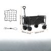 Összecsukható, nagy teherbírású strand- és kerti szállítókocsi 168 kg teherbírás, dupla tárolószinttel, fékezhető terepjáró kerekekkel
