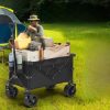 Összecsukható kerti és strandkézikocsi 113 kg teherbírással 113 literes szállítókapacitás minden terepen használható fékezhető kerekekkel