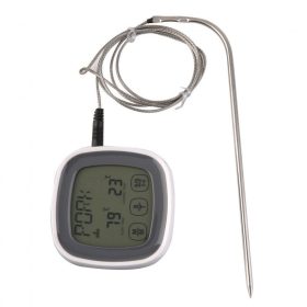   Sütő főző hőmérő érintő képernyővel Digitális hőmérséklet mérés hőálló külső érzékelővel magas +250°C értékéig.