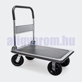   Szállítókocsi, húzható kézikocsi 300 kg teherbírású pneumatikus gumiabroncsokkal és összecsukható csúszásgátló burkolattal