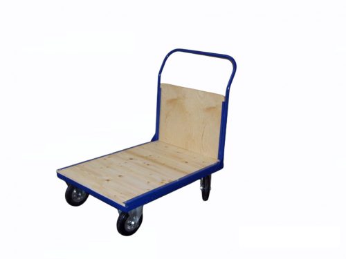 Szállítókocsi, húzható ipari kézikocsi 500 kg teherbírás, 100x70 cm-es rakfelület 