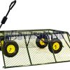 Kiskocsi, húzható kézikocsi 550 kg teherbírású, 40 cm magas lehajtható oldalfal, levehető kar, géppe
