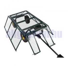   Kiskocsi, húzható kézikocsi 550 kg teherbírású, Rakfelület 96x49x34 cm lehajtható oldalú plató, levehető kar, géppel is húzható + extra tálca