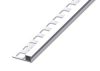 AV 10 mm Csempe sarokprofil szögletes ezüst polírozott króm alumínium csempeszegély kocka forma hidegburkolat burkolóprofil 10x2700 mm