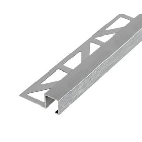  OX 10 mm Csempeszegély Q négyzet szögletes 10x2500 szálcsiszolt ezüst alumínium