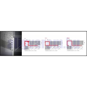  OX 10 mm Csempeszegély Q négyzet szögletes 10x2500 szálcsiszolt ezüst alumínium