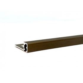   OX 10 mm Csempeszegély Q négyzet szögletes 10x2500 szálcsiszolt bronz barna alumínium kocka keresztmetszet