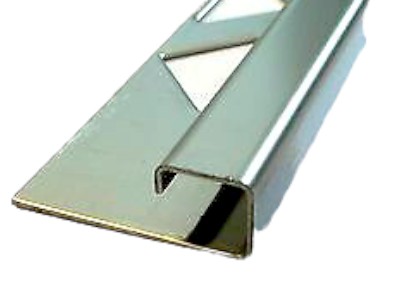 OX 10 mm Csempeszegély Q négyzet szögletes 10x2500 polírozott inox rozsdamentes kocka keresztmetszet