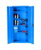 Acélszekrény kék Swed-3 acél szerszámos szekrény 4 db tároló polccal 70 kg/polc teherbírás 2000 x 1000 x 500 mm