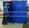 Acélszekrény. Acél szerszámos szekrény 4 db tároló polc 70 kg/polc teherbírás