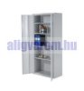 Acélszekrény. Acél szerszámos szekrény 4 db tároló polc 70 kg/polc teherbírás