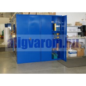   Acélszekrény szürke Swed-3 acél szerszámos szekrény 4 db tároló polccal 70 kg/polc teherbírás 2000 x 1000 x 500 mm