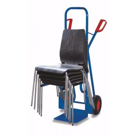   Székszállító kocsi 300 kg teherbírású molnárkocsi fel- és levehető székrakodó karral. A rakodó felület mérete 30 x 25 cm 