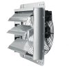 Fali elszívó ventilátor – 38 cm átmérőjű, 45 W teljesítményű, 1800 m³/h légszállítású ipari fali ventilátor automatikus zárólamellával