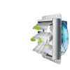 Fali elszívó ventilátor – 305 mm átmérőjű, 45 W teljesítményű, 1800 m³/h légszállítású ipari fali ventilátor automatikus zárólamellával