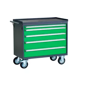   Szerszámos kocsi 5 fiókos műhelykocsi 970x540x850 mm 450 kg teherbírású önbeálló, fékezhető kerékkel