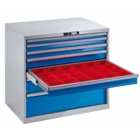   Ipari acél szerszámtartó 7 fiókkal 100x102,3x72,5 cm fiókok teherbírása 75 kg