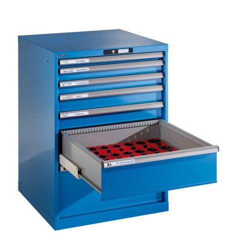 Ipari acél szerszámtartó 7 fiókkal 100x71,7x72,5 cm fiókok teherbírása 75 kg