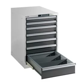   Ipari acél szerszámtartó 7 fiókkal 80x56,4x72,5 cm fiókok teherbírása 75 kg