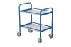 Kétszintes szervizkocsi, húzható kézikocsi 150 kg teherbírás, fékezhető kerekek 510x710 mm cm-es rakfelület kerettel