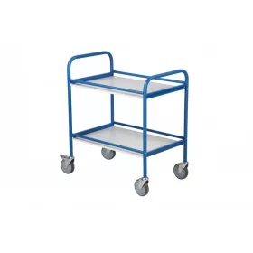 Kétszintes szervizkocsi, húzható kézikocsi 150 kg teherbírás, fékezhető kerekek 510x710 rakfelület