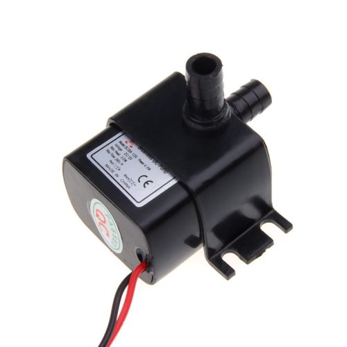 12V 3,6W 240 l/h Szivattyú vízálló, olajálló pumpa 9 mm csőcsatlakozók, lecsavarozható rögzítőkengyellel, IP68 folyadékba meríthető