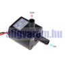 12V 3,6W 240 l/h Szivattyú vízálló, olajálló pumpa 9 mm csőcsatlakozók, lecsavarozható rögzítőkengyellel, IP68 folyadékba meríthető