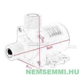  12V 12W Szivattyú  pumpa IP68-vízmentes 1/2"  Típus: ZC-T40 65 °C kenőszivattyú  keringető hűtőszivattyú