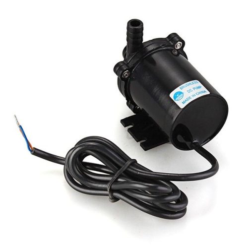 24V 20W 450 l/h keringető merülő szivattyú, pumpa IP68 vízmentes 10 és 15 mm bilincses 65 °C ZC-A40