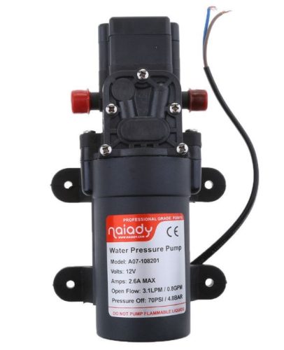 12V 30W 4,8 bar 180 l/h önfelszívó, membrán pumpa permetező kenőszivattyú keringető vágógép hegesztőgép hűtő szivattyú 