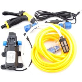   12V autómosó készlet szivargyújtó csatlakozóval. 12V 80W önfelszívó szivattyú + slag + locsoló fej