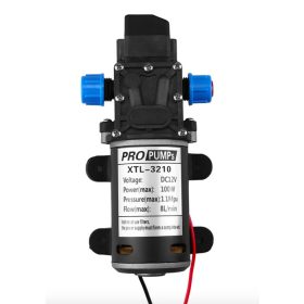   Membrán szivattyú 12V 100W 11 bar 480 l/h nagynyomású DC pumpa 480 liter/óra permetezőgép permetező keringető vegyszerszivattyú