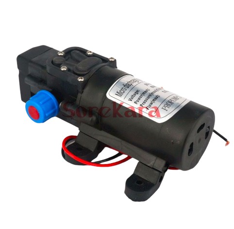 Permetezőgép szivattyú 24V 60W 8 bar 300 l/h önfelszívós membrán pumpa 8 mm szorítós csatlakozó permetező kenő hűtőszivattyú 